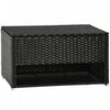Outsunny Outdoor Deck Box For Pool, W/ Shoe Layer & Inner Liner, Black