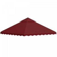 Outsunny 10' X 10' Gazebo Replacement Canopy, 2-tier Gazebo Cover Burgundy