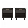 Granville Modern 18\" Nightstand in Charcoal Gray (1-Drawer) - Set of 2 