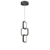 Dainolite Patsy LED Pendant 20w Matte Black White Silicone Diffuser Lamp