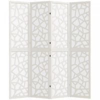 HOMCOM 4 Panel Room Divider, 5.6 FT Lightweight Privacy Screen, White