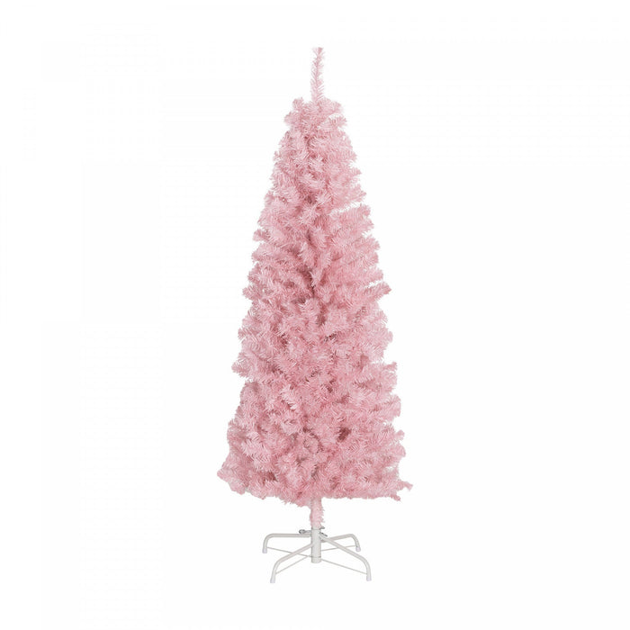 HOMCOM 5FT Artificial Christmas Tree with Automatic Open for Home Pink
