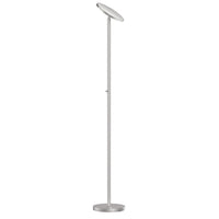 Dainolite LED Torchier Floor Lamp Satin Nickel Finish