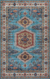 Tracy Traditional 8'0\" x 10'0\" Area Rug in Blue Indoor Area Rug 