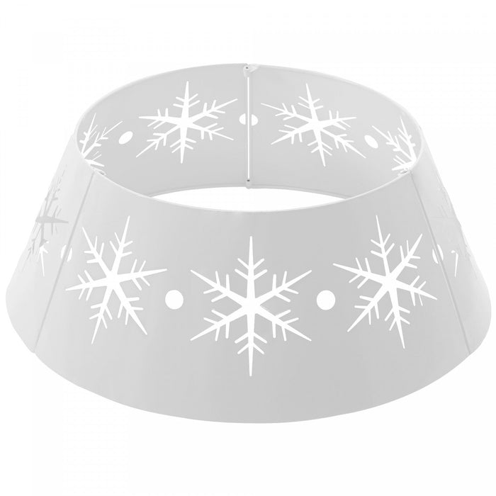 Homcom 26\" Christmas Tree Collar With Hollow Snowflake Patterns For Home