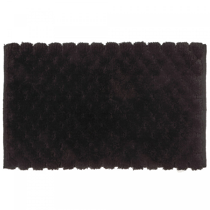 Handwoven Pompom Bathmat Black 20 x 32 Bathmat