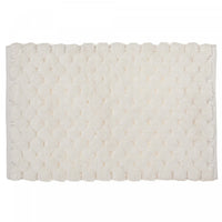 Handwoven Pompom Bathmat White 20 x 32 Bathmat