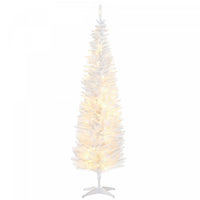 Homcom 6' Prelit Artificial Christmas Tree With Warm White Led Lights