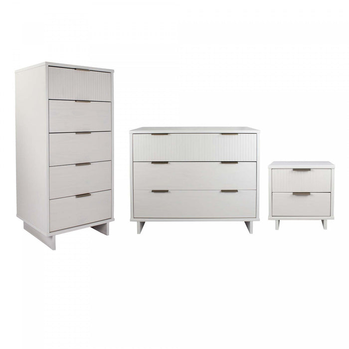Granville Modern 3-Piece Dresser Set in White 