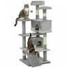 Pawhut 53\" Cat Tree Tower, Large Cat Condo Furniture Multi-level Activity Center With Scratching Pos