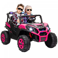 Qaba 2 Seater Electric Car For Kids, 24v 7ah Big Battery Powered Ride-On Car With Remote Control, 3