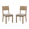 Jorissen Grey Linen-Look Fabric Dining Chair - Set of 2