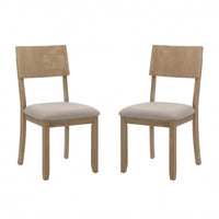 Jorissen Grey Linen-Look Fabric Dining Chair - Set of 2
