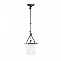 Brydon 1-Light Black Brushed Nickel Rectangular Wall Sconce Pendant