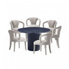 Hathaway and Palmer Modern Industry Chic 7-Piece Dining Set in Gold Dust and Black Dining Room Set 