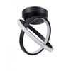 Dainolite Philo LED Semiflush Mount 20w Matte Black White Silicone Diffuser Lamp