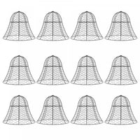 Outsunny 12 Pack Garden Chicken Wire Cloche, Plant Protectors From Animals