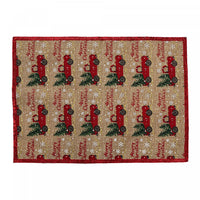 Red Truck with Tree Print Polyester Placemat - Set of 12