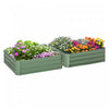 Outsunny 39\" X 39\" X 12\" Set Of 2 Raised Garden Bed, Elevated Planter Box With Galvanized Steel Fram