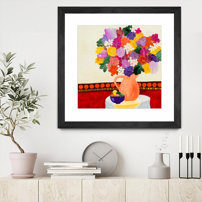 \"Taking In The Love\" Matted and Framed Black 30x30 Wall Art