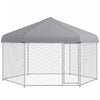 Pawhut Outdoor Dog Kennel Dog Run With Waterproof, Uv Resistant Cover For Medium And Large Sized Dog