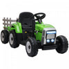 Aosom 12v Kids Powered Ride-On Tractor With Trailer, Battery Powered Electric Tractor With Remote Co