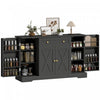 HOMCOM 54" Sideboard Buffet Cabinet, Farmhouse Kitchen Cabinet, Black