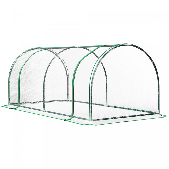 Outsunny 79\" X 39\" X 32\" Mini Greenhouse Transparent Portable Hot House For Plants With Zippered Doo