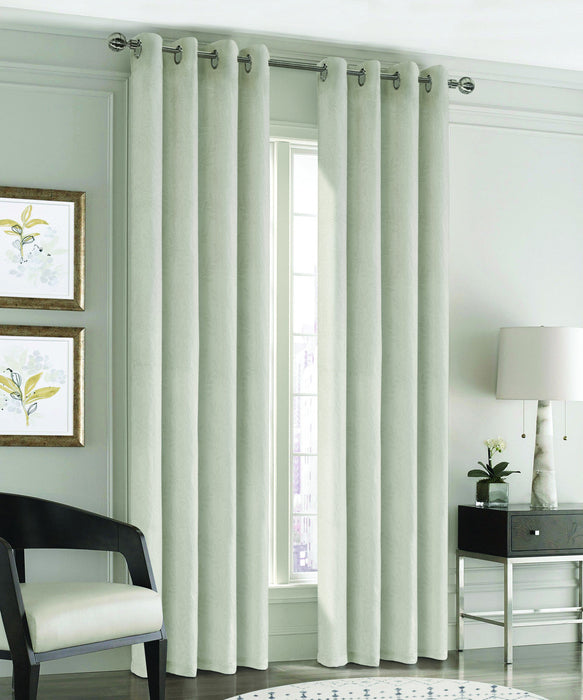 Evelyn Off-White Grommet Curtain Panel - 52\" X 95\"