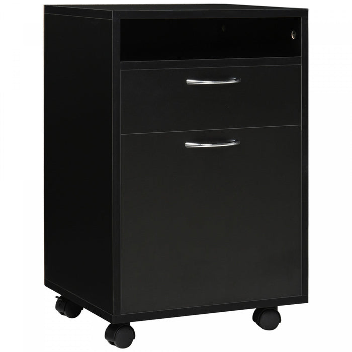 Homcom Mobile Filing Cabinet With Drawer