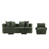 Verandah Mid-Century Modern 2-Piece Sofa Set in Olive Green 