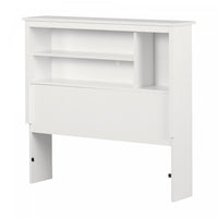 Vito Bookcase Headboard With Storage - Pure White 