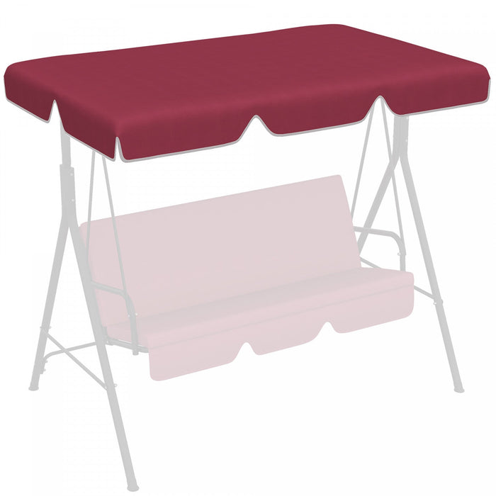Outsunny 2 Seater Swing Canopy Replacement, Outdoor Swing Seat Top Cover, Uv50+ Sun Shade (canopy On