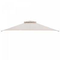 10' X 12' Patio Gazebo Replacement Top Cover 2-tier Canopy Cpai-84 Outdoor Beige