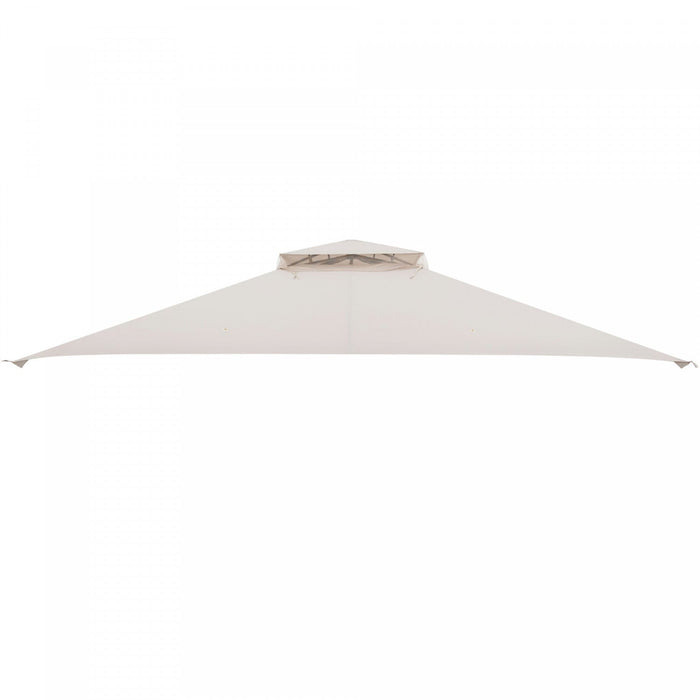 10' X 12' Patio Gazebo Replacement Top Cover 2-tier Canopy Cpai-84 Outdoor Beige