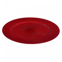Charger Plate Dotted Diamond Red 13