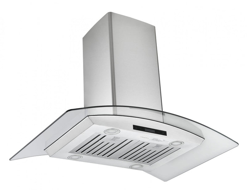Ancona IGCB636 36\" Island Glass Stainless Steel Range Hood - AN-1406 