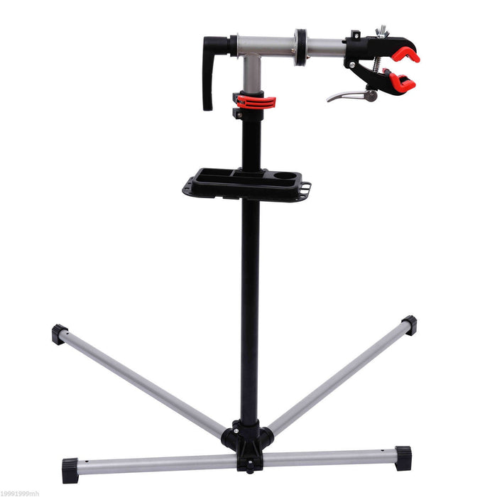 Homcom Bike Repair Stand Adjustable 47\" To 75\" Tool Tray Bicycle Cycle Rack Work