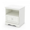 Savannah 1-drawer Nightstand - End Table With Storage - Pure White 