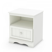 Savannah 1-drawer Nightstand - End Table With Storage - Pure White 