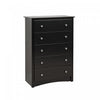 Sonoma 5-Drawer Chest - Black