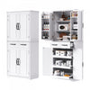 Fabian 72\" Adjustable Shelves Pantry Cabinet With Pull-out Organizers - White 
