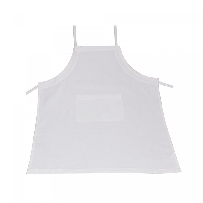Polycotton Apron with Pocket White