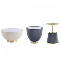 Anderson Modern 3-Piece Coffee Table & End Table Set in Cream and Gray