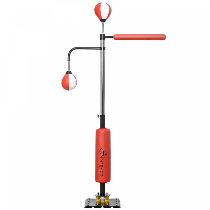 Soozier Height Adjustable Boxing Punching Bag With Speed Balls, Multi