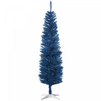 Homcom Pencil Artificial Christmas Tree, Pencil Xmas Tree, Deep Blue