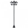 Outsunny Triple Solar Lamp Post Garden Solar-powered LED Street Vintage Light Style Outdoor Light Wa
