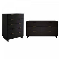 Granville Modern 2-Piece Dresser Set in Black 