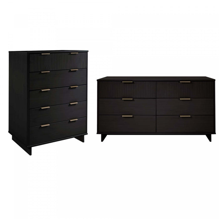 Granville Modern 2-Piece Dresser Set in Black 