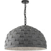 Dainolite Priscilla 1 Light Pendant Matte Black Grey Felt Shade Lamp